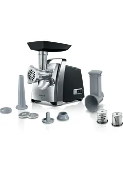 Мясорубка BOSCH MFW67440 Мясорубка 700Вт, 3.5 кг/мин, реверс, насадки: шинковка, кеббе, колбас
