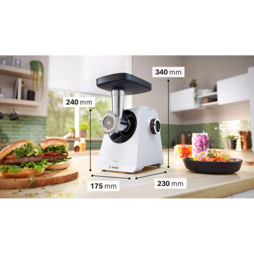 Мясорубка Bosch MFWS420W Мясорубка Bosch, мощность 1900 Вт, цвет белый