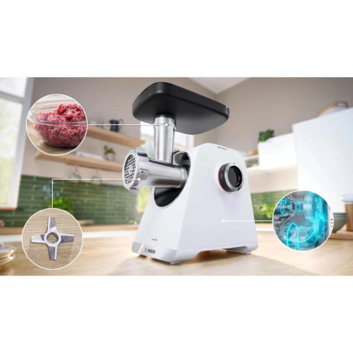 Мясорубка Bosch MFWS609W 2100Вт белый/черный