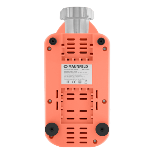 Мясорубка MAUNFELD/ Мясорубка MAUNFELD MF-232WR, производительность 1.3 кг/мин, 4 насадки, реверс, мощность 1340 Вт, цвет белый/красный