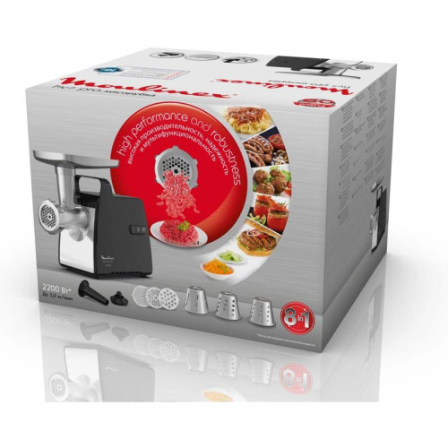Мясорубка Moulinex ME558810 2200Вт черный/серый Мясорубка Moulinex ME558810 2200Вт черный/серый