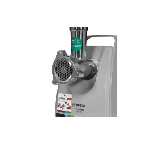 Мясорубка BOSCH MFW66020 600/1800Вт, 3 кг/мин., белый/серый фронт, реверс, отсек для хран., 3 диска, кебаб Мясорубка BOSCH MFW66020 600/1800Вт, 3 кг/мин., белый/серый фронт, реверс, отсек для хран., 3 диска, кебаб