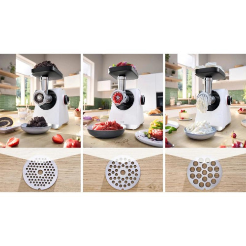 Мясорубка Bosch MFWS609W 2100Вт белый/черный