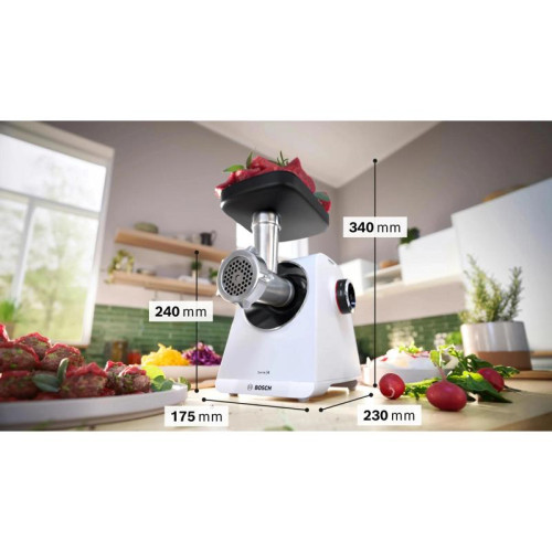 Мясорубка Bosch MFWS607W 2100Вт белый