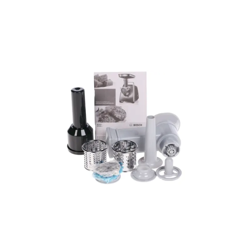 Мясорубка BOSCH MFW68640 800/2200Вт, 4.3 кг/мин., черный/метал фронт, реверс, отсек для хран., 3 диска, кебаб Мясорубка BOSCH MFW68640 800/2200Вт, 4.3 кг/мин., черный/метал фронт, реверс, отсек для хран., 3 диска, кебаб