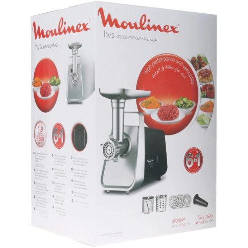 Мясорубка Moulinex ME306832 1600Вт черный/серебристый