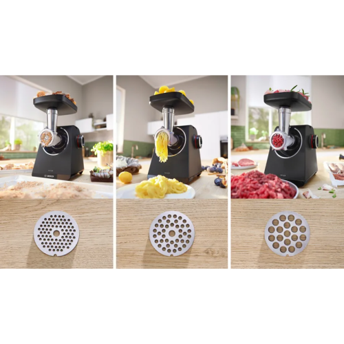 Мясорубка Bosch MFWS440B Мясорубка Bosch, мощность 1900 Вт, цвет черный
