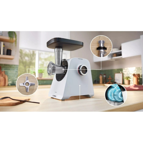 Мясорубка Bosch MFWS420W Мясорубка Bosch, мощность 1900 Вт, цвет белый