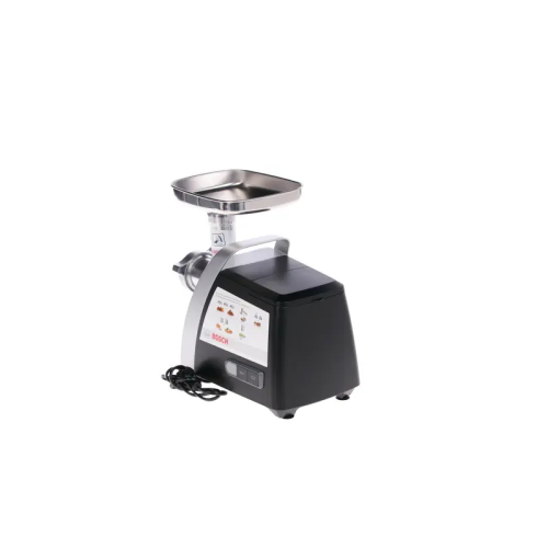 Мясорубка BOSCH MFW68640 800/2200Вт, 4.3 кг/мин., черный/метал фронт, реверс, отсек для хран., 3 диска, кебаб