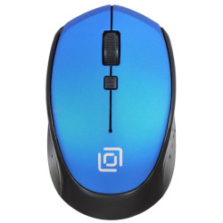 Мышь Oklick 488MW черный/синий оптическая 1600dpi беспров. USB для ноутбука 4but (1196569)