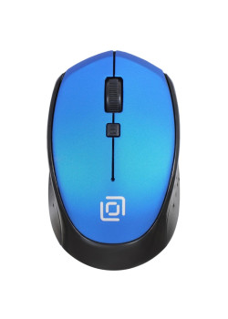 Мышь Oklick 488MW черный/синий оптическая 1600dpi беспров. USB для ноутбука 4but (1196569)