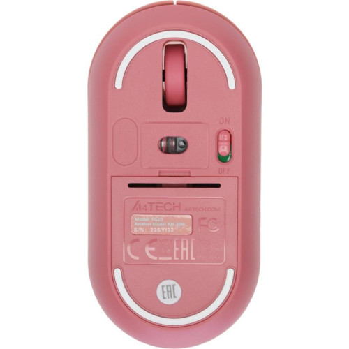 Мышь A4Tech Fstyler FG20 розовый оптическая 2000dpi беспров. USB для ноутбука 4but (FG20 PINK)