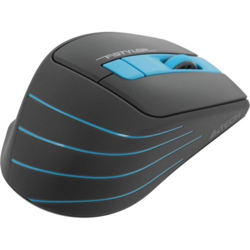 Мышь A4Tech Fstyler FG30S серый/синий оптическая 2000dpi silent беспров. USB 5but (FG30S BLUE)
