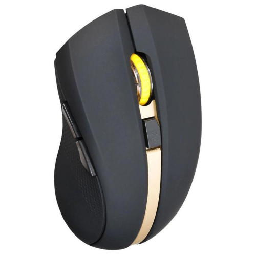 Мышь Oklick 495MW черный/золотистый оптическая 1600dpi беспров. USB для ноутбука 6but (998168)