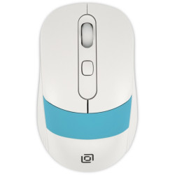 Мышь Oklick 310MW белый/синий оптическая 3200dpi беспров. USB для ноутбука 4but (1869094)