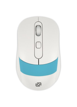 Мышь Oklick 310MW белый/синий оптическая 3200dpi беспров. USB для ноутбука 4but (1869094)