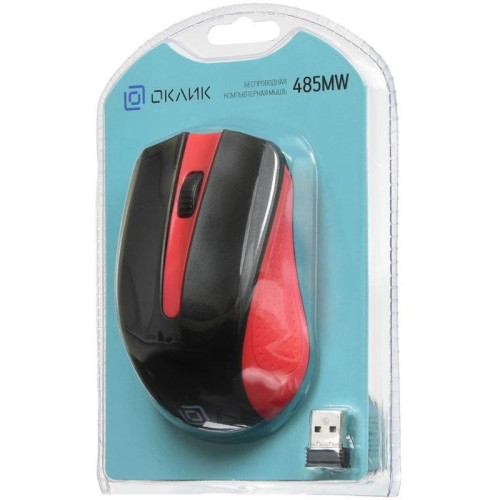 Мышь Oklick 485MW черный/красный оптическая 1600dpi беспров. USB для ноутбука 3but (997828) Мышь Oklick 485MW черный/красный оптическая 1600dpi беспров. USB для ноутбука 3but (997828)