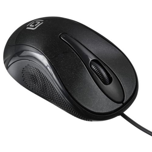 Мышь Oklick 385M черный оптическая (1600dpi) USB для ноутбука (3but)