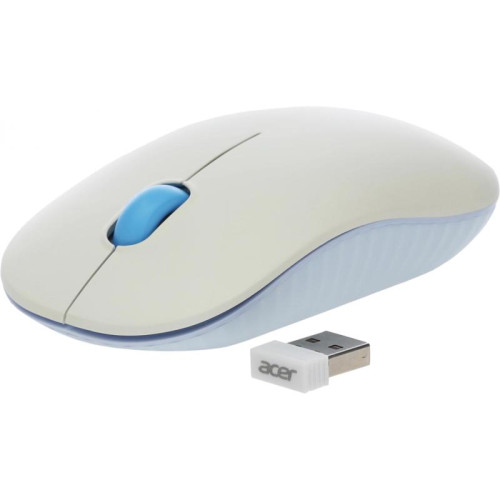 Мышь Acer OMR205 белый/голубой оптическая 1200dpi беспров. USB для ноутбука 3but (ZL.MCEEE.02H)