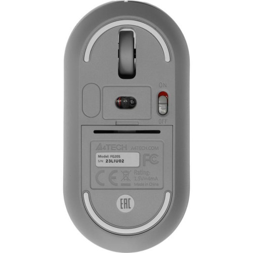 Мышь A4Tech Fstyler FG20S белый/серый оптическая 2000dpi silent беспров. USB для ноутбука 3but (FG20S USB WHITE)