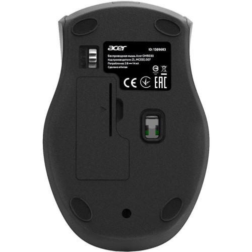 Мышь Acer OMR030 черный оптическая 1600dpi беспров. USB 3but (ZL.MCEEE.007)