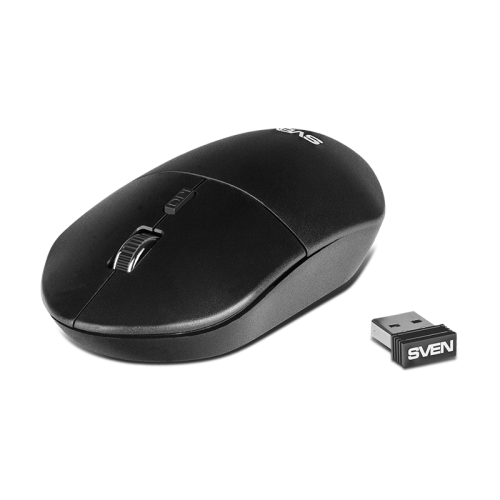 Беспроводная мышь SVEN RX-515SW чёрная (2,4 GHz, 3+1кн. бесш. кн., 800-1600DPI, блист)