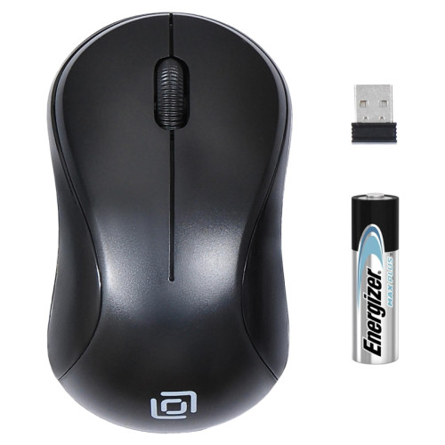 Мышь Oklick 605SW черный оптическая 1200dpi беспров. USB для ноутбука 3but (384108)