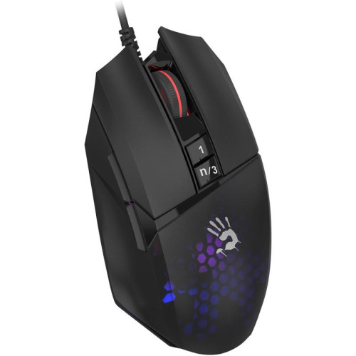 Мышь A4Tech Bloody W65 Max Mini черный оптическая 12000dpi USB 9but (W65 MAX MINI HONEYCOMB)