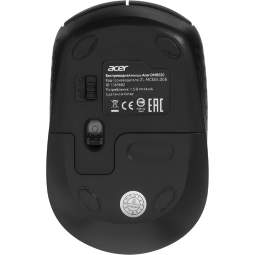 Мышь компьютерная/ Беспроводная мышь ACER OMR020 оптическая (1200dpi) беспроводная для ноутбука (3but) black Мышь компьютерная/ Беспроводная мышь ACER OMR020 оптическая (1200dpi) беспроводная для ноутбука (3but) black