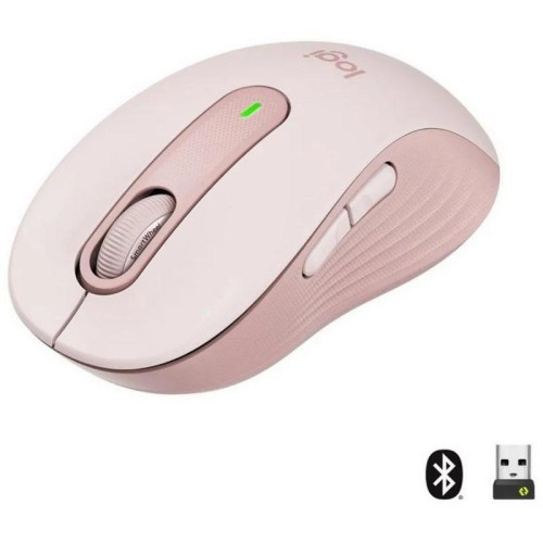 Мышь Logitech M650 розовый оптическая 4000dpi беспров. BT/Radio USB 4but (910-006391)