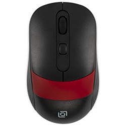 Мышь Oklick 310MW черный/красный оптическая 3200dpi беспров. USB для ноутбука 4but (1869093)