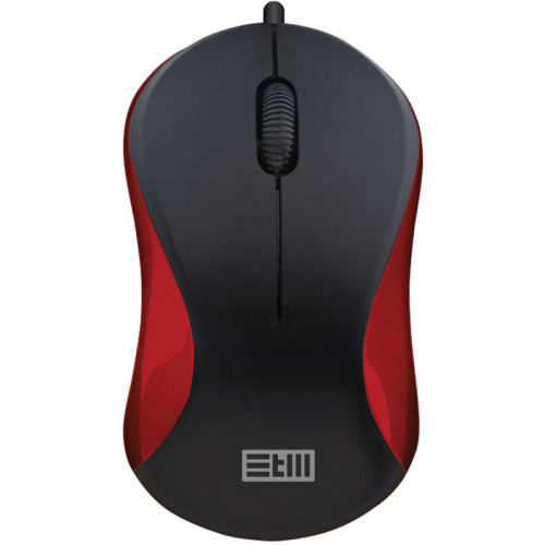 Мышь проводная USB STM 104CR черный-красный/ STM USB WIRED MOUSE STM 104CR black/red