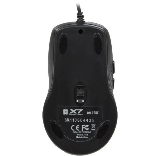 Мышь A4Tech X-718BK черный оптическая 3000dpi USB 6but (X-718BK USB)