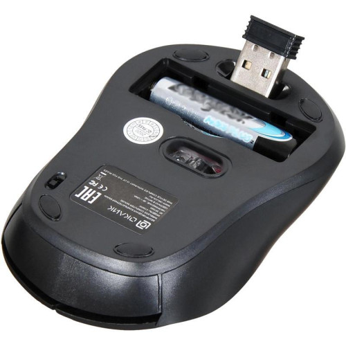 Мышь Oklick 415MW черный оптическая 1600dpi беспров. USB для ноутбука 4but (351684)