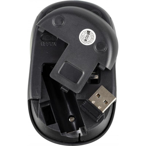 Мышь Oklick 665MW черный/красный оптическая 1600dpi беспров. USB для ноутбука 3but (1025135)