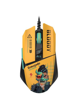 Мышь A4Tech Bloody W63 Max Renegade желтый/рисунок оптическая 12000dpi USB (W63 MAX)