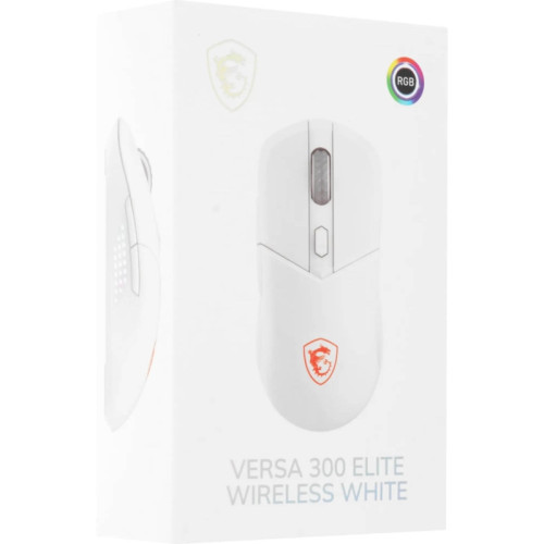 Мышь MSI VERSA 300 ELITE W белый оптическая 26000dpi беспров. BT/Radio USB 5but (S12-4301450-CLA)