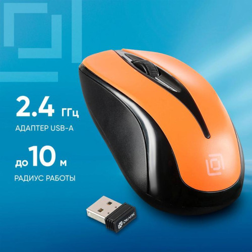 Мышь Oklick 675MW черный/оранжевый оптическая 1200dpi беспров. USB для ноутбука 3but (1025920) Мышь Oklick 675MW черный/оранжевый оптическая 1200dpi беспров. USB для ноутбука 3but (1025920)