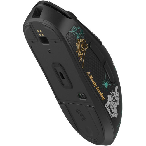 Мышь A4Tech Bloody R72 Ultra Duo черный/рисунок оптическая 20000dpi беспров. USB/USB-C 6but (R72 ULTRA DUO RENEGADEMIDNIGHT)