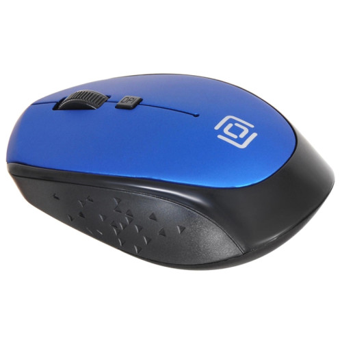 Мышь Oklick 488MW черный/синий оптическая 1600dpi беспров. USB для ноутбука 4but (1196569)