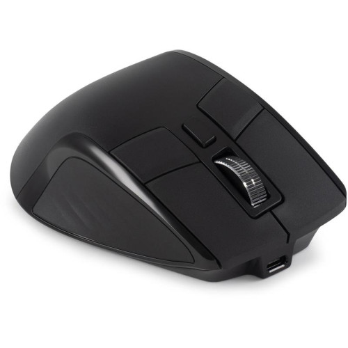 Мышь Oklick 502MW черный оптическая 2400dpi silent беспров. BT/Radio USB для ноутбука 9but (1978678)