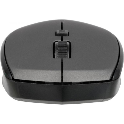 Мышь Oklick 488MW черный/серый оптическая 1600dpi беспров. USB для ноутбука 4but (1196571)