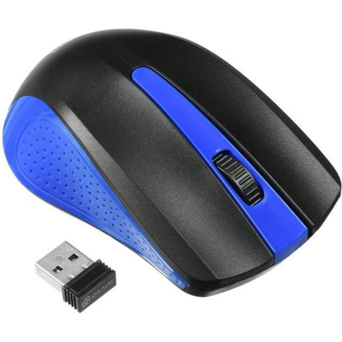 Мышь Oklick 485MW черный/синий оптическая 1000dpi беспров. USB для ноутбука 3but (997826)