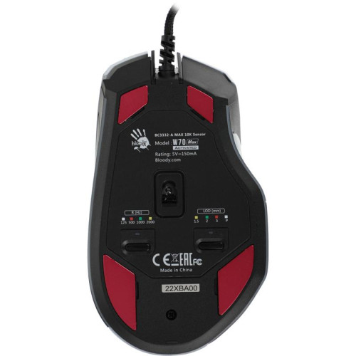 Мышь A4Tech Bloody W70 Max белый/черный оптическая 10000dpi USB 10but (W70 MAX (PANDA WHITE))