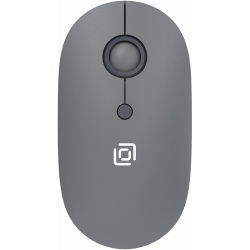 Мышь Oklick 408MW графитовый оптическая 1600dpi silent беспров. USB для ноутбука 4but (2007533)