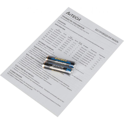 Мышь A4Tech Fstyler FG20 серый оптическая 2000dpi беспров. USB для ноутбука 4but (FG20 GREY)