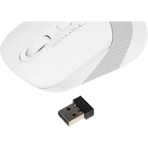Мышь A4Tech Fstyler FG10S белый/серый оптическая 2000dpi silent беспров. USB для ноутбука 4but (FG10S WHITE)