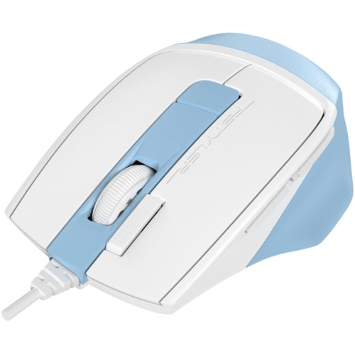 Мышь A4Tech Fstyler FM45S Air голубой/белый оптическая 2400dpi silent USB 7but (FM45S AIR USB (LCY BLUE))