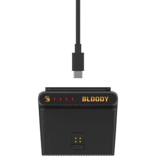 Мышь A4Tech Bloody R72 Ultra Duo черный/рисунок оптическая 20000dpi беспров. USB/USB-C 6but (R72 ULTRA DUO RENEGADEMIDNIGHT)