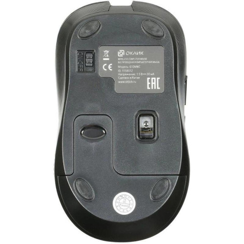 Мышь Oklick 610MWC черный оптическая 1600dpi беспров. USB/USB-C для ноутбука 6but (1158012)